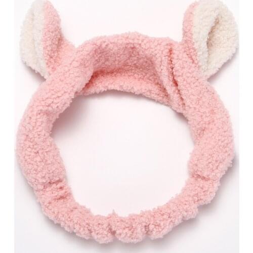 Korean Warm Woolen Bear Ears Headband Cute Cat Ears Hairbands for Girl Fashion Women Wool Hair Bands Hair Accessories