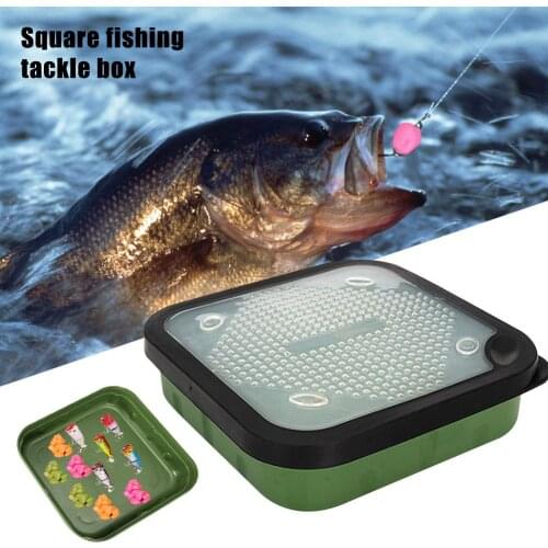 Fishing Lure Bait Box Large Capacity Breathable Square Bait Box