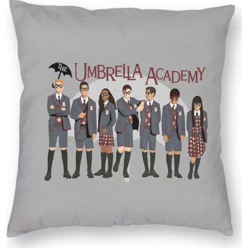 The Umbrella Academy Group Square Pillow Case Polyester Cushions for Sofa Vintage Pillowcover Home Decor