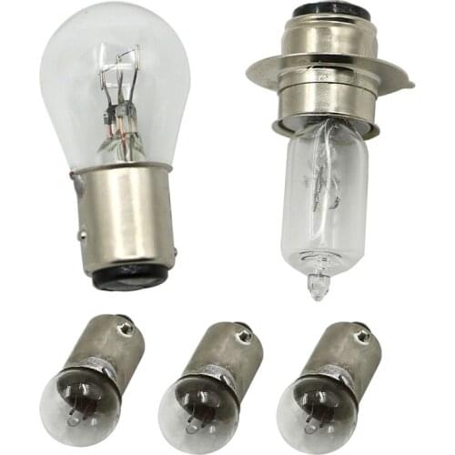 5PCS Headlight Taillight Rear Bulb 6v 25w/25w For Honda C50 C65 C100 C102 C105 CA105T C110 C111 CA200 CL70 CL90 CT70 CT90 CT200