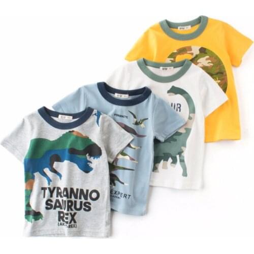 Boys Girls Summer T-Shirts Short Sleeve Clothing Childrens Baby Tops Cartoon Cotton Casual Girl T Shirts Children Kids Clothes