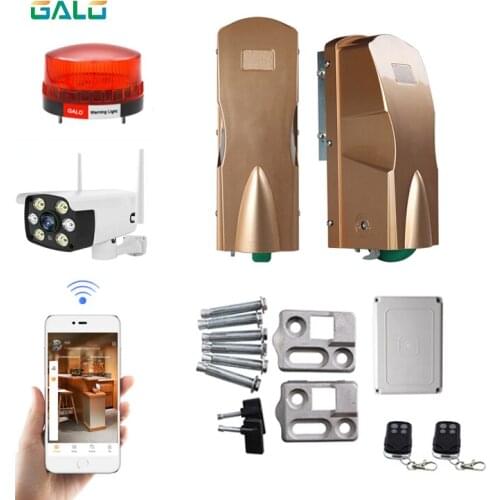 Outdoor waterproof 1080P IP Camera control AC220V/DC24V Automatic Double Scroll wheel Swing Gate Opener kit for Home Security