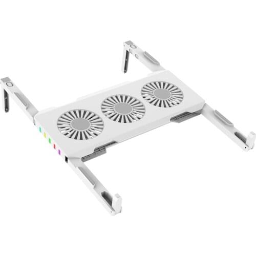 Laptop Cooling Pad, Gaming Laptop Cooling Bracket with 3 LEDs, Large Quiet Cooling Fan, Suitable for 11-17 Inch Laptops