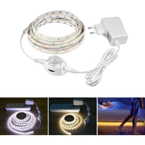 PIR Motion Sensor SMD2835 Led Strip Under Cabinet Bed Night Light for Kitchen Bedroom Closet Wardrobe