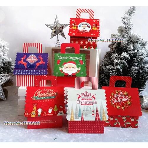 House shape Christmas Gift Box Beautifully Folded Colorful Christmas Apple Box Christmas Stocking Ornaments