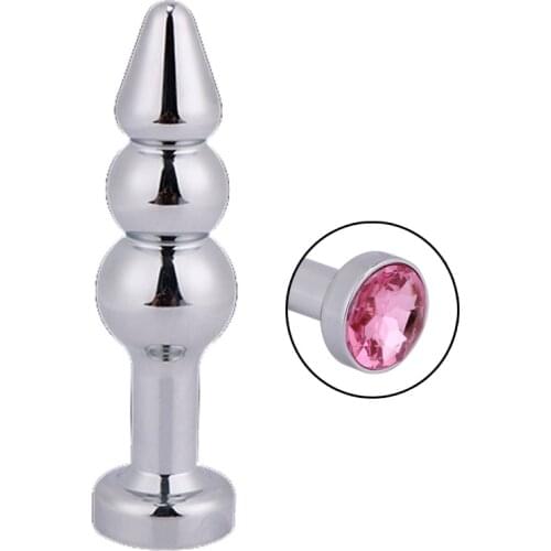 Sex Toys Metal Anal Beads Anal Plug Crystal Jewelry Butt Plug Anal Stimulation Prostate Massager Adult Product Toy For Woman Man
