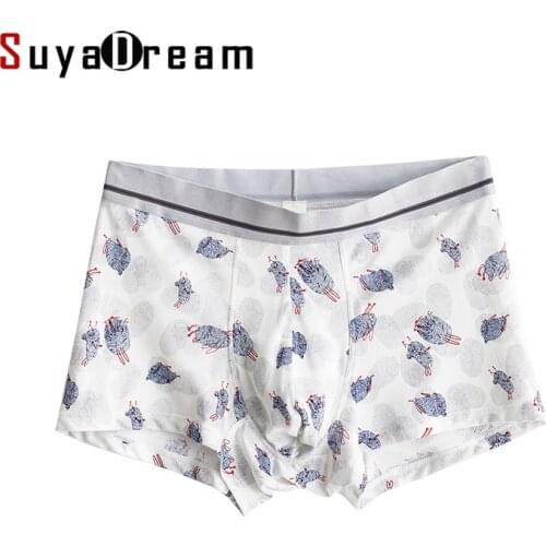 Мужские трусы с принтом SuyaDream China At AliExpress