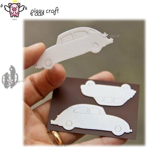Piggy Craft metal cutting dies cut die mold 2Pcs Car decoration Scrapbook paper craft knife mould blade punch stencils dies