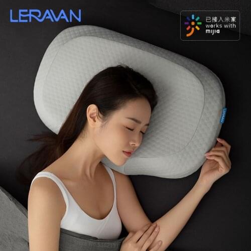 LERAVAN AI Smart Neck Massager Sleep Pillow Multifunction Airbag Electric Massage Hot Compress Memory Foam Work With Mijia APP