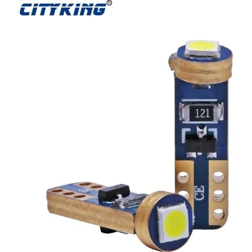 10 x Universal Led T5 W3W 3030 SMD t5 1led canbus Wedge Instrument Panel Speedometer Tacho Gauge Cluster Lamp Dash LED Bulb