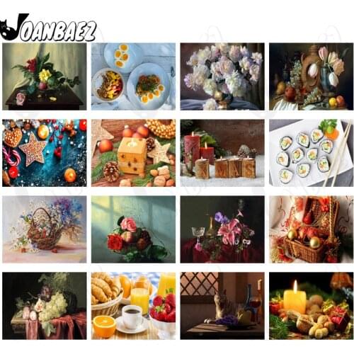 Vase Breakfast Diamond Painting 5D Diy Mural Flower Food Home Bedroom Room Decoration Accessories Gift