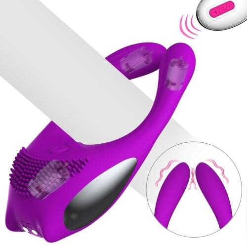 Vibrating Penis Erection Ring 12 Speed Cock Rings For Male Penis Exerciser Delaying Ejaculation Semen Lock Ring Intimate Sex Toy