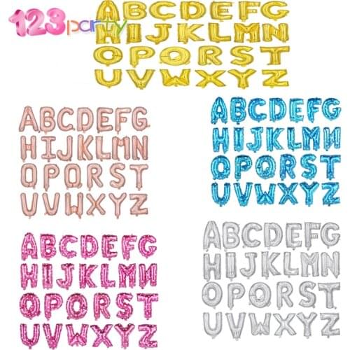 Rose Gold Letter Balloon birthday party baby shower kids Gold Wedding decoration ballons Alphabet Air Globos Anniversary Party