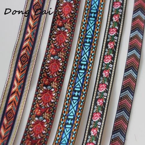 Jacquard ribbon lace trim for decorate earrings pet collar dog chain ribbon diy guitar belt accessories sewing embroidered lace