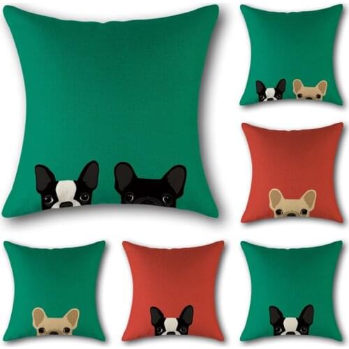 HOT SALE Cute Dogs Cushion Cover Throw Pillow Case for Home Chair Sofa Decoration Square Pillowcases