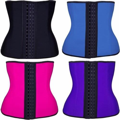 Women Rubber Corset Bustier latex waist trainer slimming belt sexy corselet for weigt lose women shapewear corpete shaper