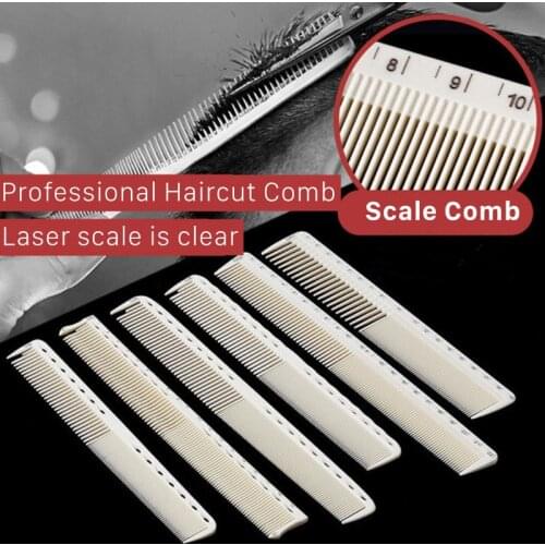1/2pcs Japan Pro Hairdressing Cut Comb Barber Unbreakable Hair Cutting Comb With Laser Measure Scale Hair Cut Comb G0721