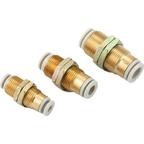 10 PCS KQ2E Male Air Pneumatic Straight Bulkhead Union Elbow pipe KQ2LE 4mm 6 8 10 12mm KQ2E04-00A