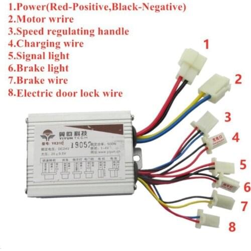 24V/36V/48V 500W Electric Bicycle E-bike Brushless Scooter DC Motor Controller Great Performance