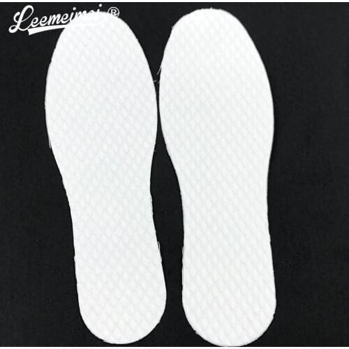 3 Pairs/ lot Disposable Comfortable wood pulp Shoes Insoles Inserts insoles for footwear Men Women White Color size 36-46
