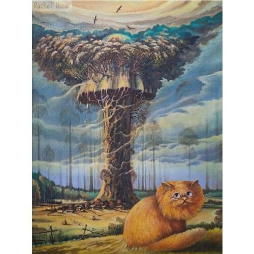 Diamond Embroidery Diy Diamond Painting Cross Stitch Kits Diamond Mosaic Cat tree Full Square Diamond Embroidery AD313