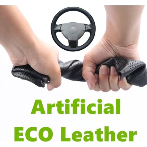 Black Artificial Leather Hand stitched Brown Car Steering Wheel Cover For Opel Astra H 2004-2009 Zaflra B Signum 2005 Vectra C