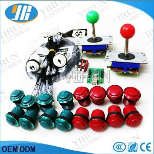 DIY Arcade kit for 2 Players USB To Jamma Arcade joystick push button DIY kits Parts for arcade game,Mame,Raspberry PI
