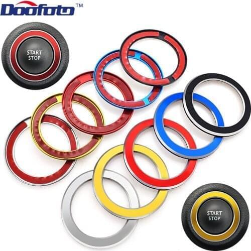 Doofoto Car Start Engine Ignition Ring Button Interior Accessories Styling Fit For Renault Koleos Kadjar Megane 2 Sandero Duster