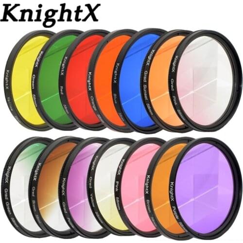 KnightX 24 color filter 49mm 52mm 55mm 58mm 67mm 77mm Grad nd for nikon canon sony eos lens photo dlsr d3200 a6500 objektiv uv