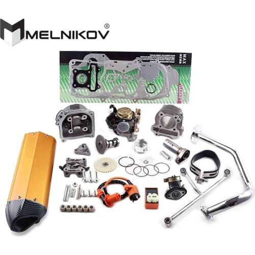 GY6 50 80 up 100 cc 137QMA QMB139 4 STROKE CYLINDER KIT Head Racing Exhaust Racing Camshaft Rollers Oil Gear Rings Arms Assemly