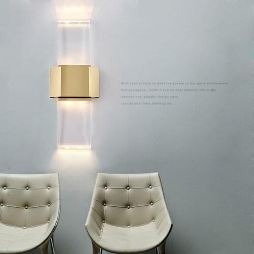 LED Nordic Stainless Steel Crystal Minimalism LED Lamp LED Light Wall lamp Wall Light Wall Sconce For Bar Store Foyer Bedroom