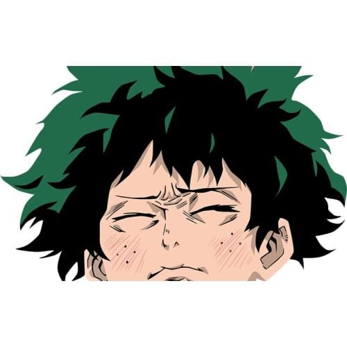 Hot 13cm X 8cm for My Hero Academia Cartoon Car Stickers Windows Decal Campervan Funny Car Door Protector for Sunscreen Decor