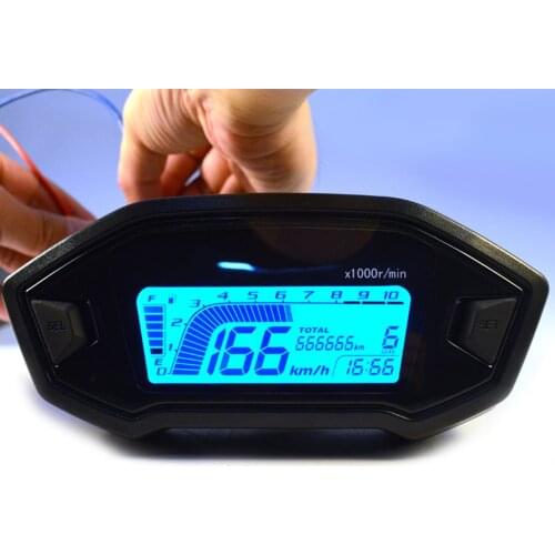 Multifunction Tachometer Speedometer Indicator Odometer Indicator LCD Display, Universal Parts