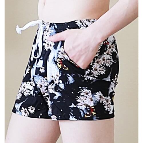 Mens Swimming Board Printed Swim Shorts Males Casual Loose Trunks Beachwear Summer Bathing Suit Holiday Swimwear