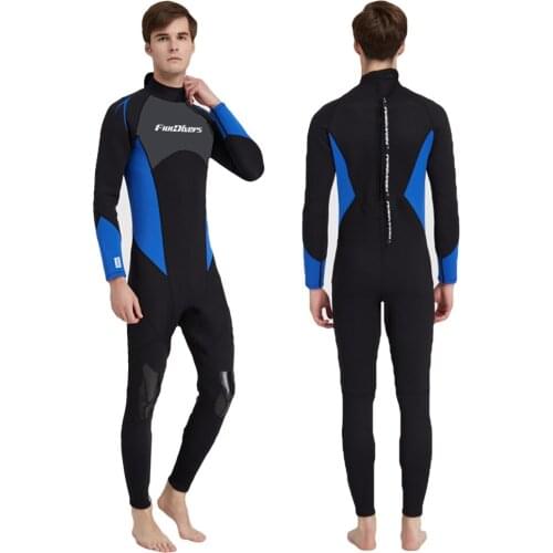 Men Wetsuit 3MM Neoprene Surf Kitesurf Windsurf Scuba Diving Spearfishing Clothes Hunting Underwater Fishing Body Suit Equipment