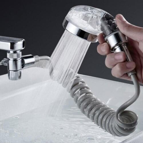 Bathroom Hair Washing Shower head system string hose water tap wall mount Faucet Handheld Sprayer Faucet Water Saving Flexible
