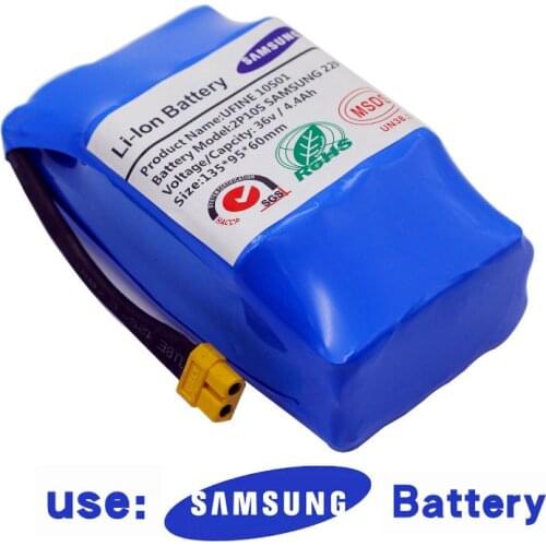 Genuine 36V Battery Packs 4400mAh 4.4ah Rechargeable Lithium ion battery for Electric Self Balancing Scooter HoverBoard Unicycle