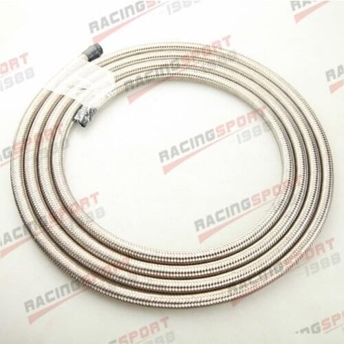 Stainless Steel Braided AN12 AN-12 12AN Fuel Line Gas Oil Hose10M (32.8FT)