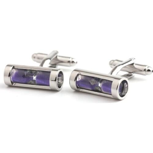 Oval purple hourglass cufflinks mens shirts cufflinks cuff free shipping