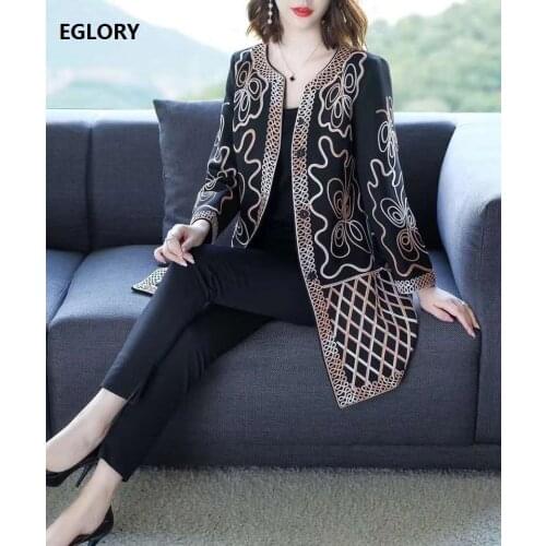 Casacos Feminino 2020 Autumn Winter Outerwear Women Appliques Embroidery Covered Button Casual Vintage Coats Female Plus Size