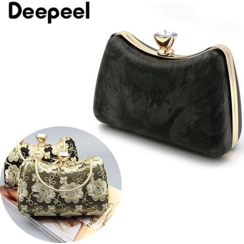 Deepeel 18.9*12.2cm Purse Bag Metal Frame Box Women Craft Handbag Clutch Dinner Evening Bag DIY Replacement Hardware Accessories