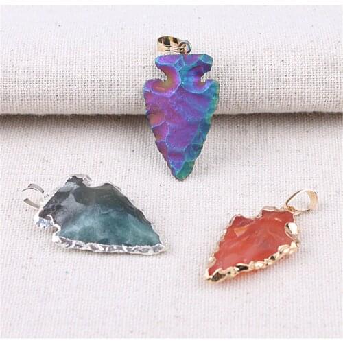 Arrow Agates Crystal Pendant Necklace Raw Crystal Necklace Women Stone Necklace Jewelry Gifts For Women