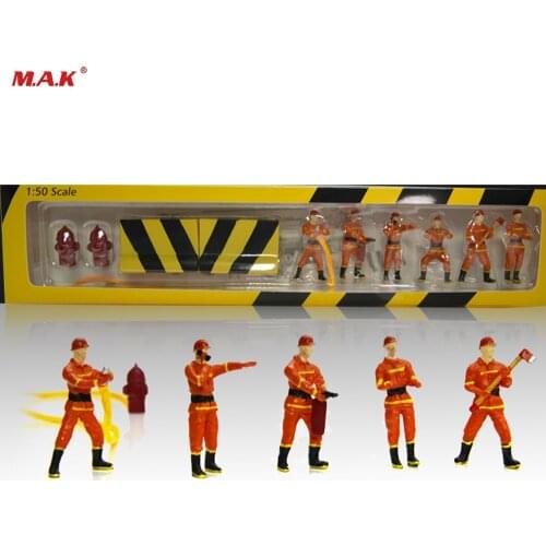 1/50 Fireman Construction Truck Rescue Scene Engineering Action Figures Fence Boxed Toys Car Gift Childrens Toys In Stock