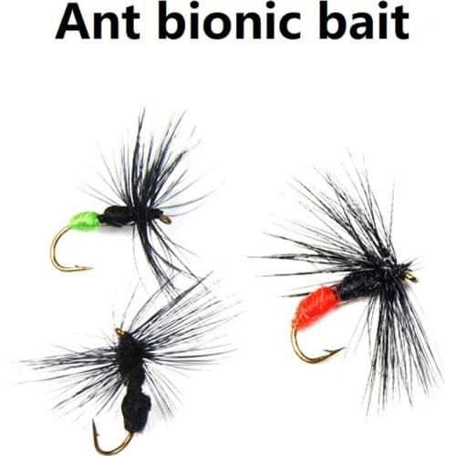 2-5pcs/lot Fly Fishing Lures Ant bait Hook length 15mm Outdoor Insect Lures Trout Red / Black / Green Ant Fly Baits Accessories