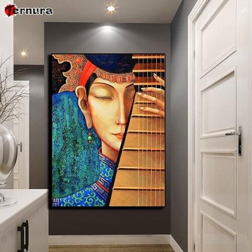 5D diamond mosaic Man playing a musical instrument Room Home Decor diamond Painting Cross Stitch embroidery mosaic rhinestone