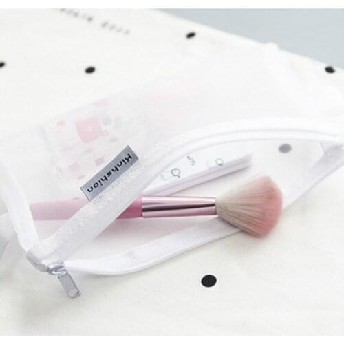 6@#1Pcs Pink Cosmetic Bag Stationery Practical Pencilcase Girls School Supplies Neceser Make Up Bag Makeup Pouch Cosmetic Bag
