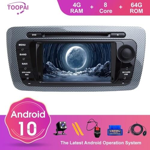 TOOPAI Android 10 For Seat Ibiza 6J MK4 SportCoupe Ecomotive Cupra 2009-2013 GPS Navigation Auto Radio Car Multimedia Player New