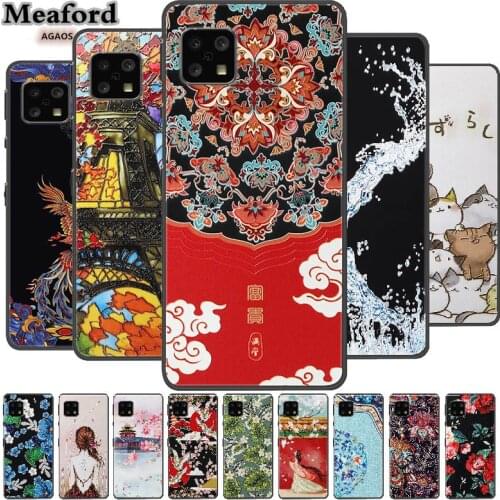 For Sharp Aquos Sense 4 Case 3D Dragon Emboss Soft TPU Silicone Back Cover For Sharp Aquos Sense4 Lite Plus Basic Case Bumpers