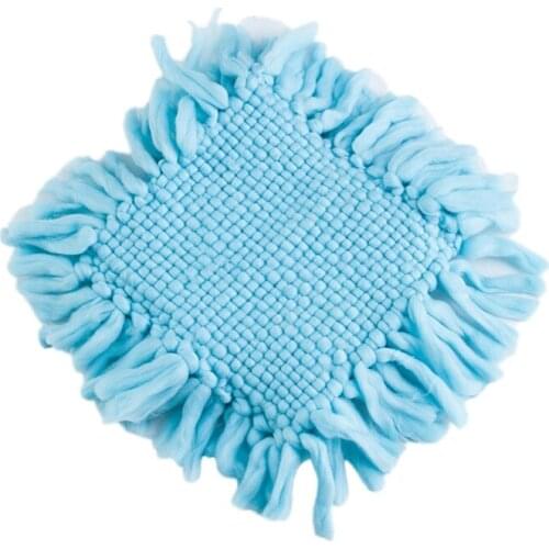 GXMB 50x50cm Baby Photography Crochet Blanket Newborn Basket Filler Carpet Cushion