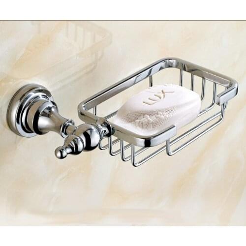 Chrome Soap Dishes Wall Mounted Soap Dish Soap Holder Box Soap Basket Holder Bathroom Accessories Nba909